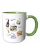 Happy Passover And Seder Plate Holiday Symbols Printed Mug White/Green/Blue