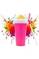 Slushy Maker Cup &ndash; Frozen Magic Squeeze Cup for DIY Smoothies &amp;Slushies with Lid &amp; Straw (Pink)
