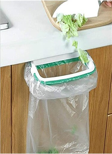 Plastic Portable Trash Bag Rack Hanging Garbage Bag Holder for Kitchen Cupboard