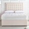 Lunar Glow Tufted Upholstered Single Size Bed (90 X 190 CM) Beige Color