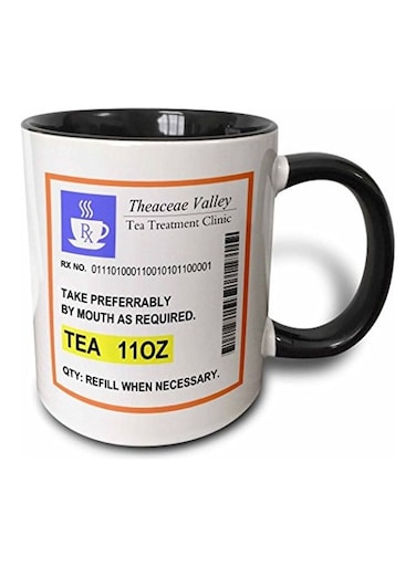 Funny Prescription Humorous Prescribed Cup of Tea Joke Medicine Mug Multicolour