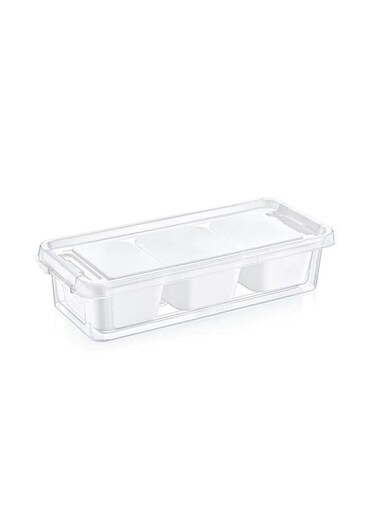 Life Grand 3 Compartments Storage Box Including 3 Bowls 1.2 Liters