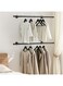 Industrial Pipe Clothing Rack,Wall Mounted Double Rods Clothes Racks&iuml;&frac14;&OElig;Closet Rods for Hanging Clothes&iuml;&frac14;&OElig;Pipe Clothing Rack&iuml;&frac14;&OElig;Space Saving, Sturdy and Durable,for Closet, Laundry Room, or Retail Store &iuml;&frac14;&OElig;115*27*8.5CM&iuml;&frac14;&OElig;Black