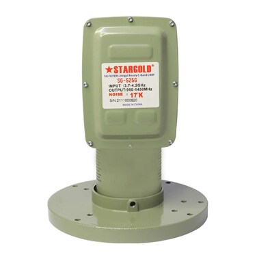 STARGOLD 5G Filters Digital Ready C-Band LNBF, High Gain Low Noise, Prime Focus LNB For Satellite Dish Systems, SG-525G