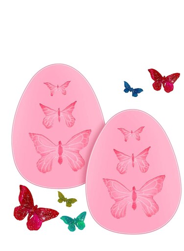 Pcs Butterfly Silicone Fondant Mold, Cake Jelly Molds, Chocolate Mould, Silicone Fondant Candy Cake Baking Mold, Kitchen Baking Tool, Cupcake Decoration Tool, for Cake Decorating