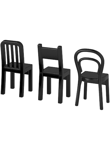 BS Case Ikeaa FJANTIG Small Decorative Chair Hooks, Black, Set of 3 (12 cm)