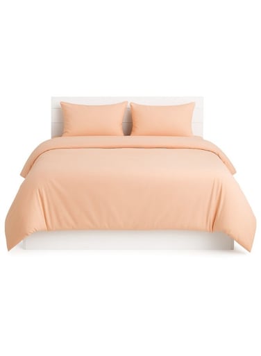 2-Piece Deyarco Single Size Duvet Cover Set cotton_blend Peach