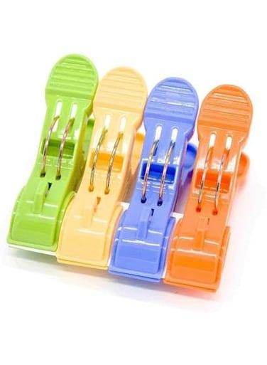souqoon- Plastic Pegs Clips 13cm Large Clothes Pegs Clothespins Clothes Clip Windproof, Pack of 2, 13cm plastic multi (Set of 8, Multicolor)