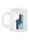 Printed Ceramic Coffee Mug White/Blue/Red