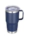Abbrevi 20 oz Stainless Steel Tumbler with Handle Metal Insulated Coffee Travel Mug with Handle Double Wall Tumbler Cup with Handle and Lid, Navy Blue 1 Pack