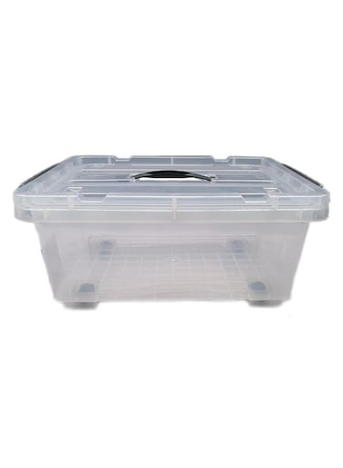 Clear Plastic Storage Box &acirc;&euro;&ldquo; Durable Transparent Organizer Container for Home, Office &amp; Craft Supplies, Stackable Design, Multi-Purpose Storage Solution for Easy Access &amp; Visibility 13L