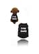 Sweet seven Express Your Pet's Love: Dog Shirt "I Love My Mom/I Love My Dad" - Cute Puppy Cat T-Shirt for Small Dogs (Black, Size M) Adorable Pet Outfit(2Pcs)