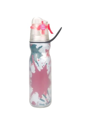 Xspring Spray Water Bottle Kids, 590ml Leakproof Spray Cooling Bottle, Kids Cool Misting Water Bottles with Three-Layer Heat Insulation, Safe Misting Water Bottle for Cycling, School