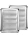 2 Pcs Stainless Steel Baking Sheets, 10 Inch Heavy Duty Baking Tray for Oven, Ideal for Cookies, Bread, and Bacon