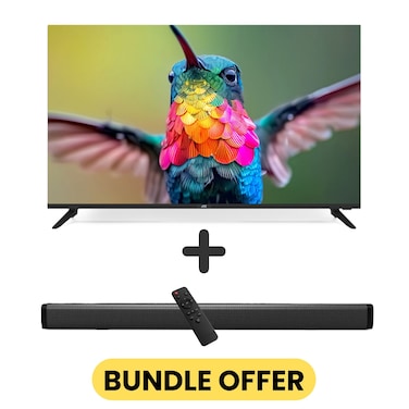 JVC 70-Inch 4K UHD LED Smart TV with HDR10, Android 13, 60Hz Refresh Rate, and 30W 2.0 Channel Soundbar with Bluetooth, HDMI ARC, USB, Optical Inputs - LT-70N7105+SOUNDBAR, 2023