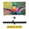 JVC 70-Inch 4K UHD LED Smart TV with HDR10, Android 13, 60Hz Refresh Rate, and 30W 2.0 Channel Soundbar with Bluetooth, HDMI ARC, USB, Optical Inputs - LT-70N7105+SOUNDBAR, 2023