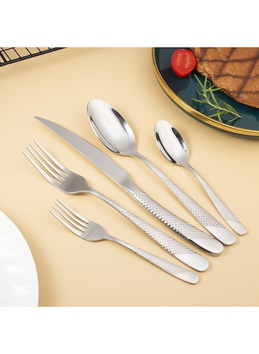 12 Piece Stainless Steel Cutlery Set with Sleek Mirror Finish Includes Knives Forks Spoons and Teaspoons for Dinner and Gift Use