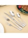 12 Piece Stainless Steel Cutlery Set with Sleek Mirror Finish Includes Knives Forks Spoons and Teaspoons for Dinner and Gift Use