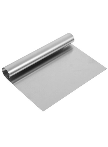 steel dough cutting, baking, rolled edge dough knife, scraper, kitchen dough cutting tool, semi-circular flour knife