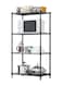 4-Layer Iron Wire Storage Rack Metal Shelf Kitchen Bathroom Storage Rack, Black
