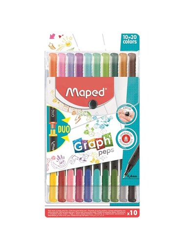 Maped Graph&rsquo;Peps Triangular Felt Tipped Pens Pack of 20 MPD-749251
