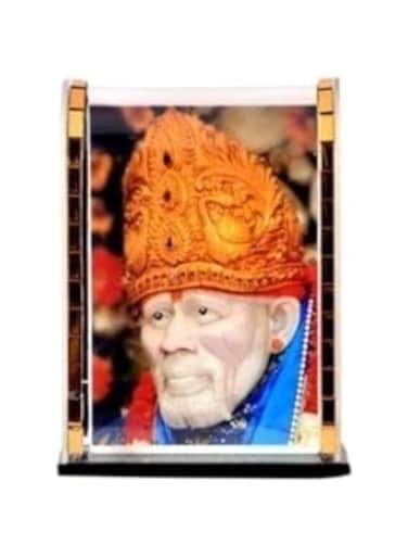 WOWWOW Sai Baba Idol Showpiece Figurine for Car Dashborad Stand