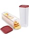 Box, Bread Container &amp; Bread Storage for Kitchen Counter, Large Bread Box , BPA-Free Plastic, Bread Storage Container with Airtight Lid, Fresh Bread Saver &amp; Dispenser for Baked Goods, Sliced Bread Keeper, Airtight Bread Box, Sandwich Bread Holder, Bread Saver &amp; Bread Keeper, Bread Bin &amp; Breadbox Countertop Storage, Red Lid, (Pack of 1)