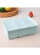 Prepare a stackable kitchen silicone freezer dish with an airtight lid to prevent overflow before meals; Dishwasher, oven, microwave, refrigerator. Ice-making box (Blue)