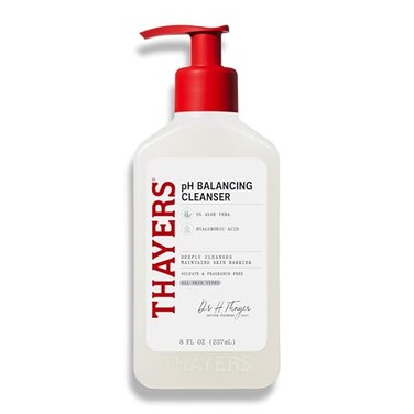 Thayers PH Balancing Daily Cleanser, Face Wash With Aloe Vera, Gentle And Hydrating Skin Care For Dry, Oily, Or Acne Prone Skin, 8 Fl Oz.