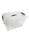 Storage Box 43L Transparent Plastic Organizer with Wheels and Lid Multipurpose Storage Container