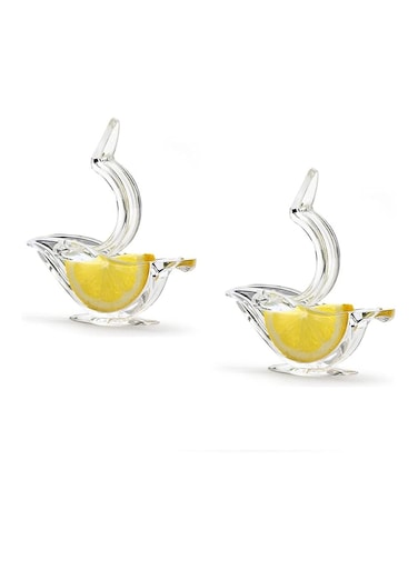 2Pcs Manual Juicer Lemon Squeezers Acrylic Bird Shade Juicer Lemon Slice Squeezer Fruit Juicer Small Tool for Kitchen and Bar
