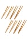 HEXXEE Amzboen 8 Pcs Bamboo Toaster Tongs,7&rdquo; Reusable Wooden Toaster Tongs for Cooking and Holding-Ideal for Toast, Fruits, Bread and Cheese- Ultra Grip - Bamboo Kitchen Utensil Tongs