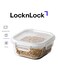 Tempered Glass Square 520ml &acirc;&euro;&ldquo; Airtight Food Container with 4-Side Locking Lid, Microwave, Freezer &amp; Dishwasher Safe