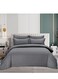 Soft Cotton Striped Duvet Cover Set Fitted Bedsheet with Pillowcases 6 Pieces King Size (220x240cm)