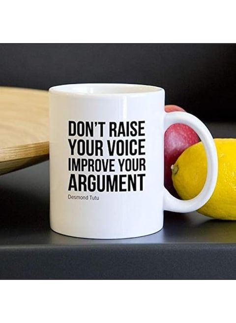 Spoil Your Wall Desmond Tutu Quotes Printed Ceramic Coffee Mug 325ml, Perfect Gifting