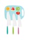Oasisgalore Kids Knife 4-Piece with Cutting Board - Toddler Knife Set Children's Cooking Nylon Knives - Serrated Edges and Firm Grip Suitable for Cutting Salad, Fruit, Cake, Lettuce (3 Sizes &amp; Colors)