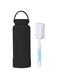 QUEENADA 1000ml Water Bottle - 304 Stainless Steel Thermos Bottle with Straw, Sports Bottle with 2 lids(black)