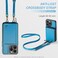 Case Cover For iPhone 16 Pro Max JEEHOOD C22 Series Zipper Wallet Leather Phone Case with Dual Lanyard(Blue)