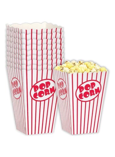 Unique Popcorn Boxes 10-Pieces, 59022, Popcorn Box