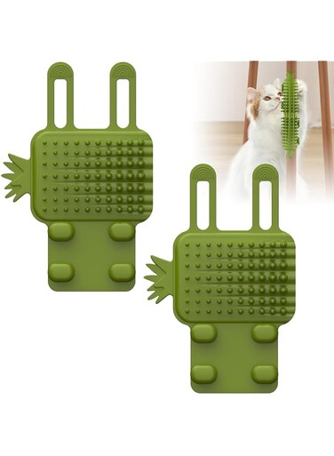 Cat Self Groomer,2 Pack Self Cleaning Cat Brush,Joufsonan Pet Tickling Artifact,Cat Grooming Brush,Cat Face Scratcher for Cats,Silicone Pet Corner Massage Combs,Cat Wall Scratcher Cat Massage Combs