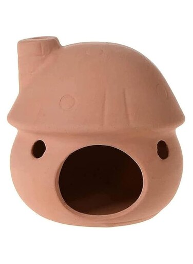 Tazweeq Aquarium Decoration, Ceramic Mushroom House Ornament, Fish Tank Landscape Decoration, Cave Habitat Hut (Natural Colour)