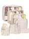 9PCS Travel Packing Cubes Set for Storage Luggage, Lightweight Suitcase Organizer Bags with Toiletry &amp; Laundry Pouch &acirc;&euro;&ldquo; Foldable Storage Bags for Travel, Holiday &amp; Business