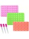 JICUICUI 3Pcs Gummy Mold,Candy Molds Silicone, Chocolate Mould With 3 Droppers Making,Animal Heart Shape Molds for Baking