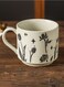 Mug, Coarse Pottery Floral Style, For Coffee Tea Cold Drinks, Microwave &amp; Dishwasher Safe, 310Ml