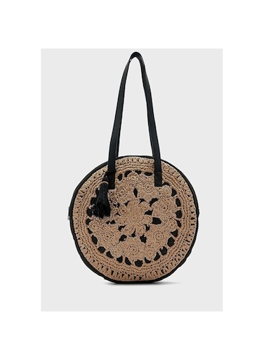 Ayra Ethnic Jute Bag with Leather Strap