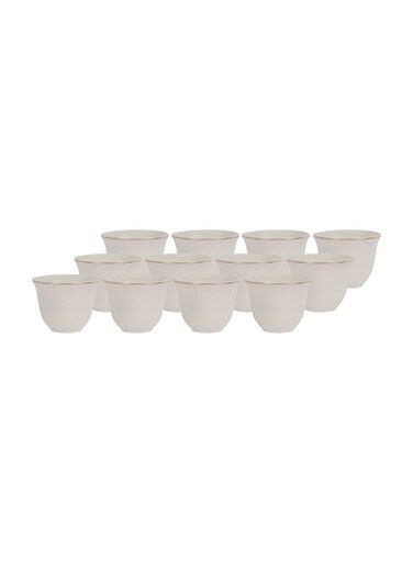 12Pc Bone China Cawa Cup Set 80ml each RF12826 Multicolor 80mlml