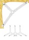 4PCS Bed Sheet Straps, Adjustable Elastic Fasteners with Metal Clips, Triangle Sheet Fasteners, Fitted Bed Sheet Holders for Bed, Mattress Cover, Fitted Bed Sheets, Sofa Cushion White