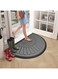 Angju Half Round Door Mat, Non-Slip Welcome Entrance Way Rug, Durable Rubber Door Mats, Low-Profile Heavy Duty Doormat, Half Circle Rugs for Garage, Patio, High Traffic Areas