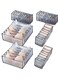 6-Pack Foldable Drawer Organizers Closet Storage Boxes for Underwear, Socks, Bras, Panties, Ties &amp; More