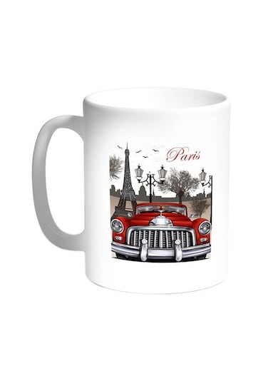 Paris Printed Coffee Mug White 11ounce